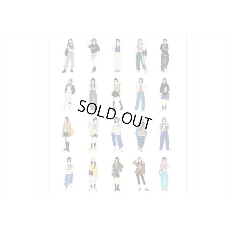 画像5: STREET40＊ベージュ＊人物＊和紙シール＊40枚♪＊海外製