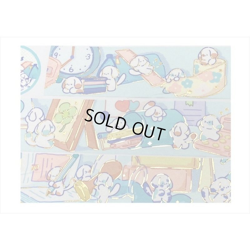 画像3: 子犬の学校＊わいわいアニマル＊箔押し＊マスキングテープ＊はく離式＊海外マステ　クリックポスト不可