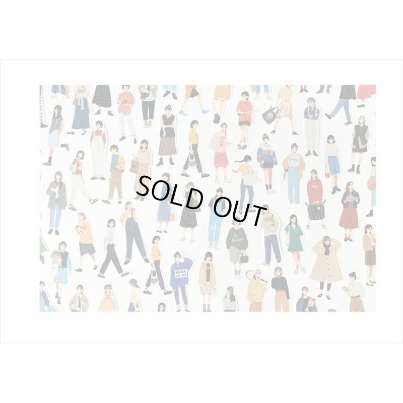 画像10: STREET40＊パープル＊人物＊和紙シール＊40枚♪＊海外製