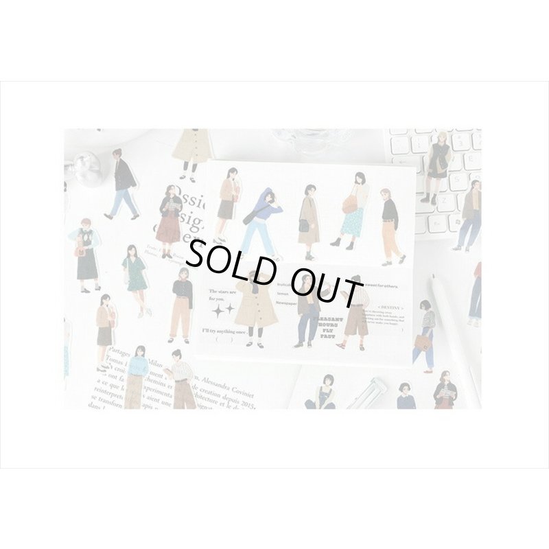 画像9: STREET40＊パープル＊人物＊和紙シール＊40枚♪＊海外製