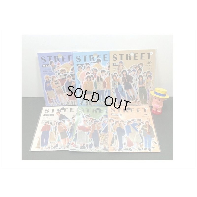 画像17: STREET40＊パープル＊人物＊和紙シール＊40枚♪＊海外製