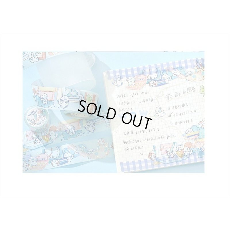 画像7: 子犬の学校＊わいわいアニマル＊箔押し＊マスキングテープ＊はく離式＊海外マステ　クリックポスト不可