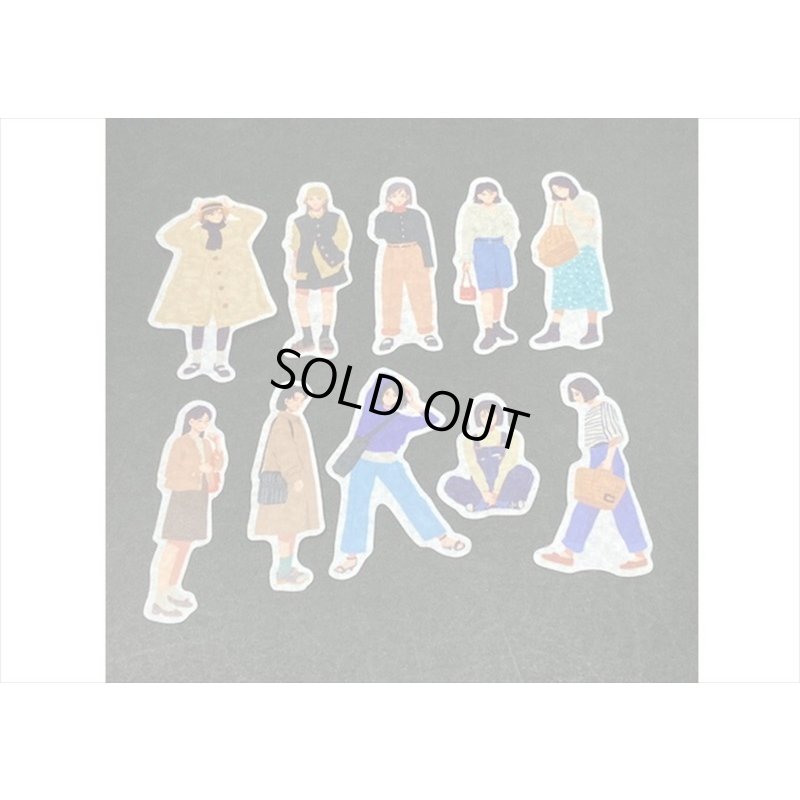 画像4: STREET40＊ホワイト＊人物＊和紙シール＊40枚♪＊海外製