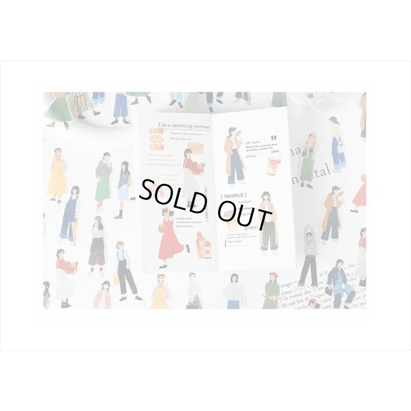 画像12: STREET40＊パープル＊人物＊和紙シール＊40枚♪＊海外製