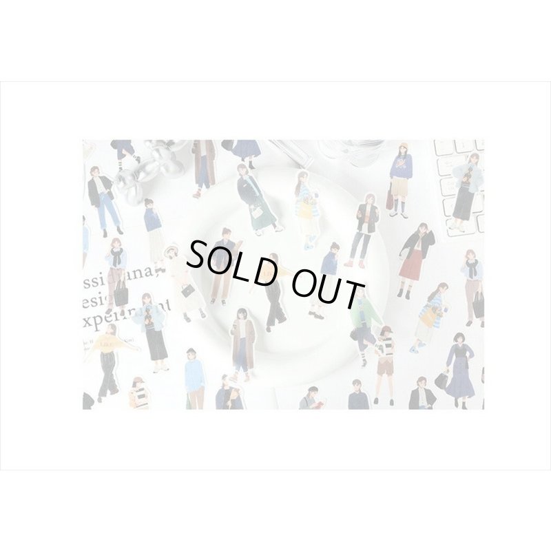 画像7: STREET40＊パープル＊人物＊和紙シール＊40枚♪＊海外製