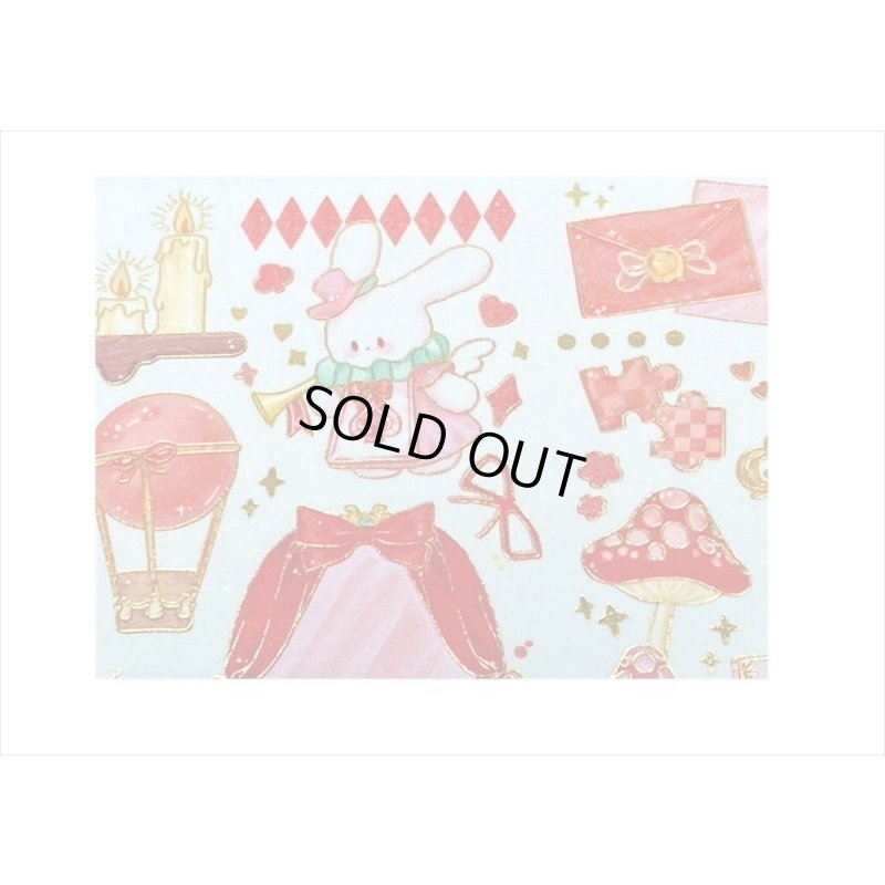 画像6: ラブリーベア💓＊レッド・おとぎ話＊箔押し＊幅広＊マスキングテープ＊はく離式＊海外マステ