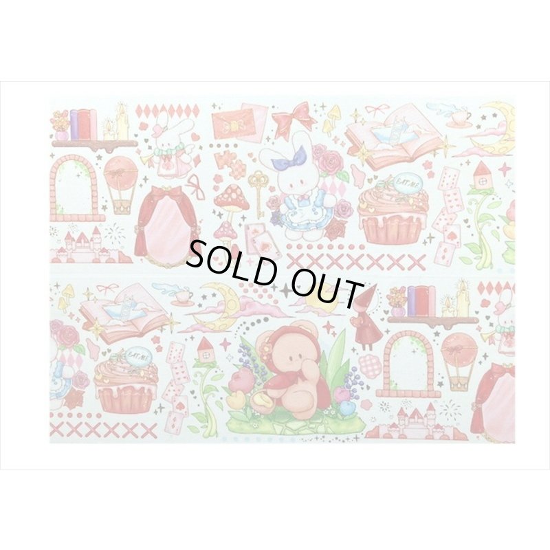 画像3: ラブリーベア💓＊レッド・おとぎ話＊箔押し＊幅広＊マスキングテープ＊はく離式＊海外マステ