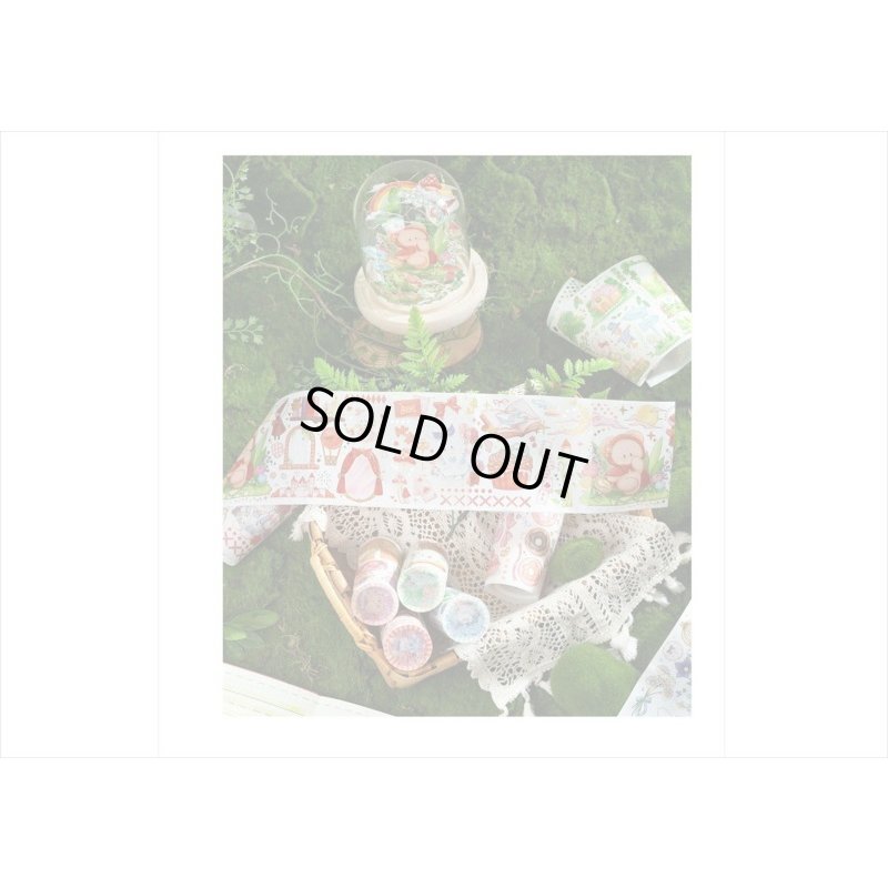 画像14: ラブリーベア💓＊ブルー・花ことば＊箔押し＊幅広＊マスキングテープ＊はく離式＊海外マステ