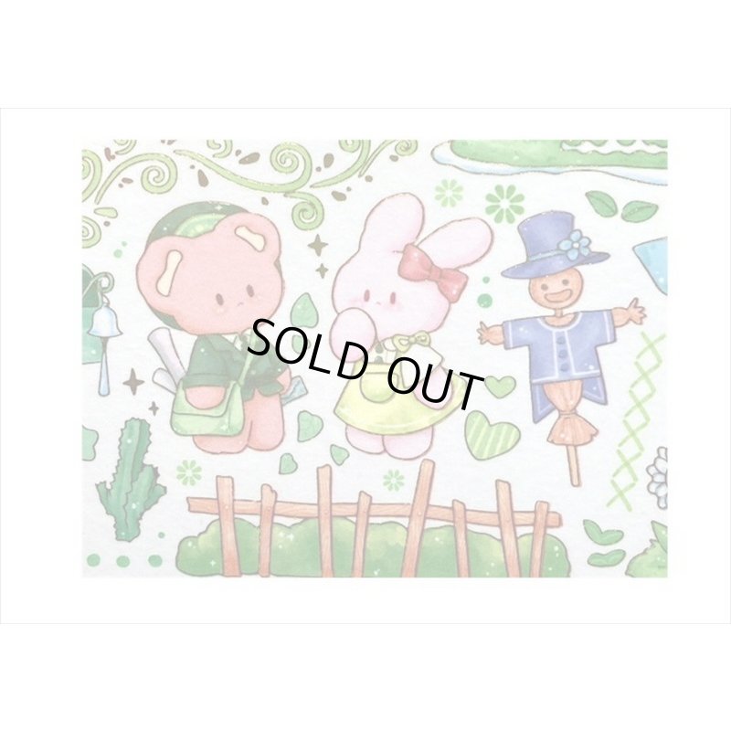 画像4: ラブリーベア💓＊グリーン・森の中＊箔押し＊幅広＊マスキングテープ＊はく離式＊海外マステ