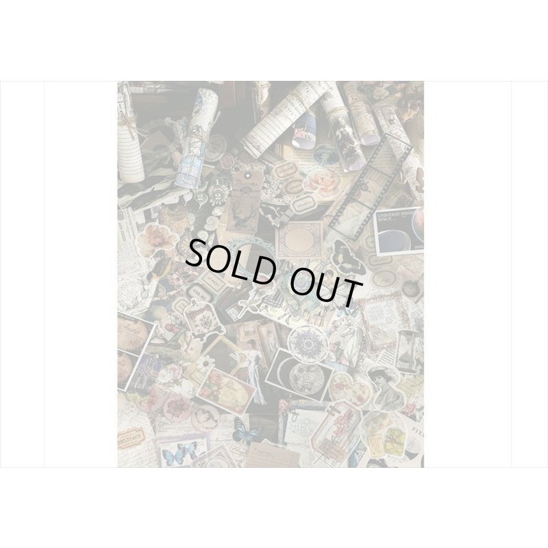 画像12: パッケージがオシャレな素材100点セット＊モノクロ＊ペーパー＆シール＊海外製