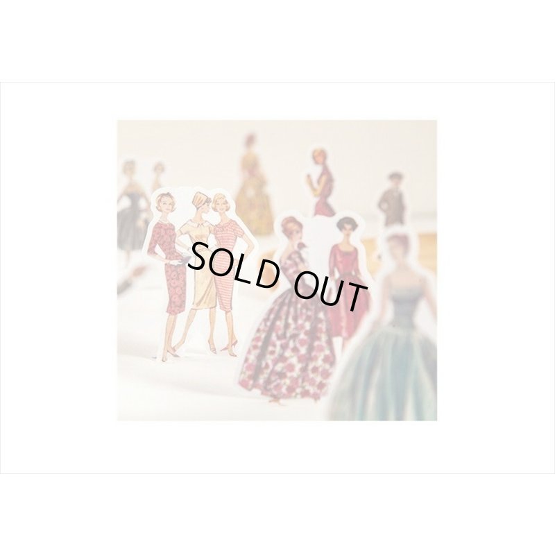 画像12: ファッションモデル＊ブルー＊ダイカット：和紙シール＊40枚♪＊海外製