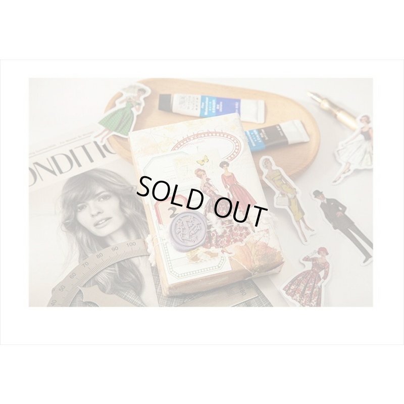 画像19: ファッションモデル＊ホワイト＊ダイカット：和紙シール＊40枚♪＊海外製