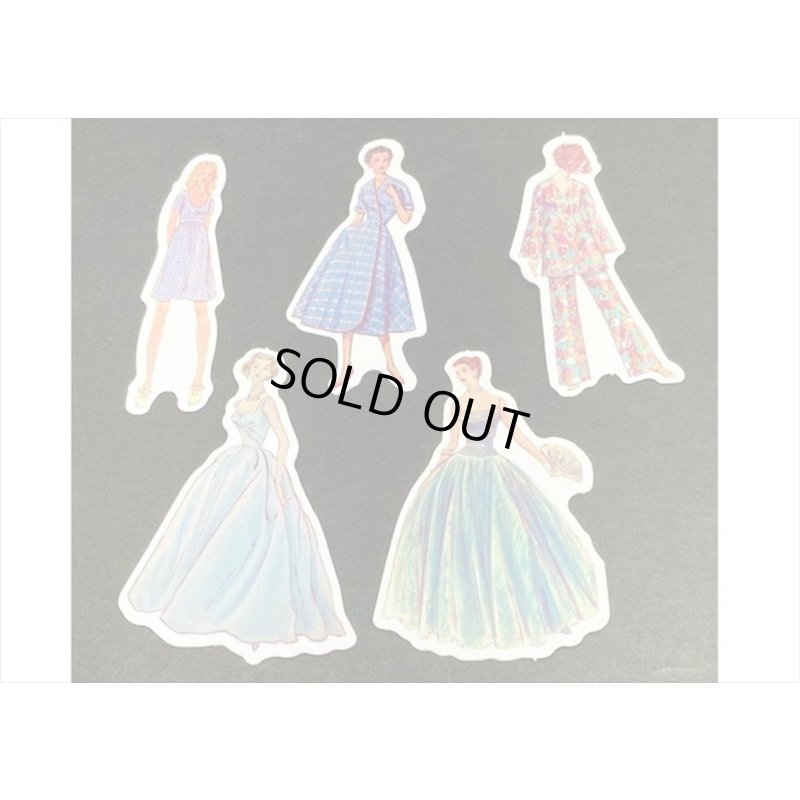 画像8: ファッションモデル＊ブルー＊ダイカット：和紙シール＊40枚♪＊海外製