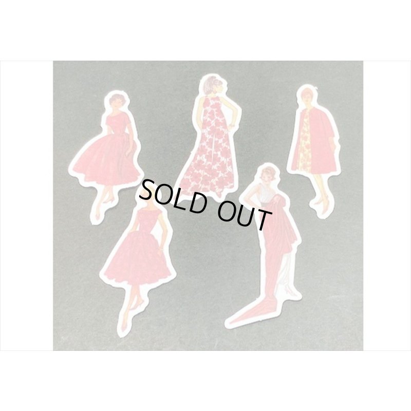 画像9: ファッションモデル＊レッド＊ダイカット：和紙シール＊40枚♪＊海外製