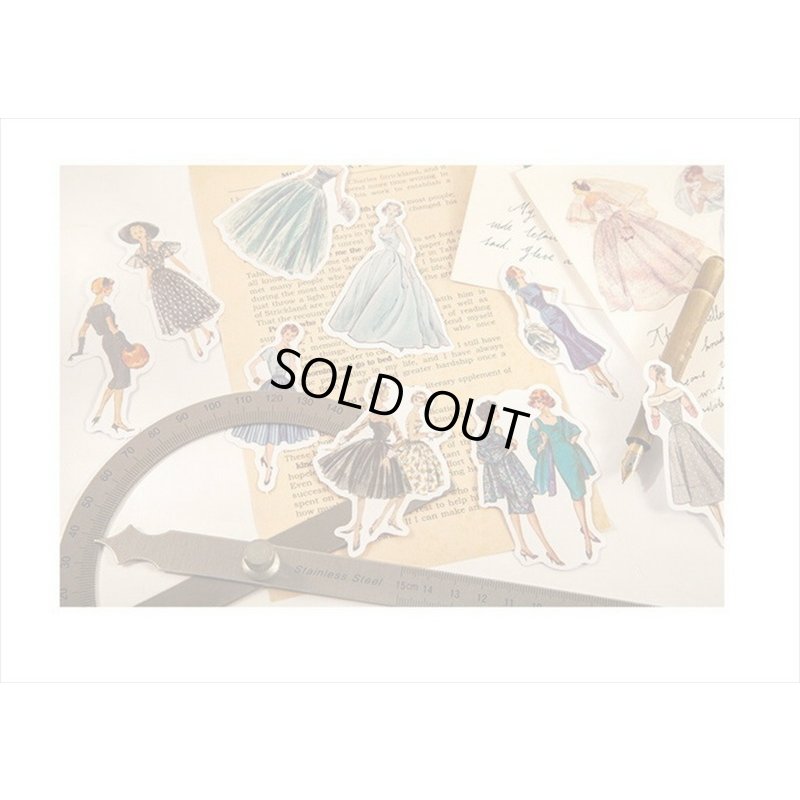 画像19: ファッションモデル＊ブラック＊ダイカット：和紙シール＊40枚♪＊海外製