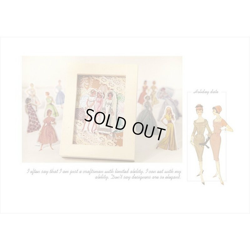 画像11: ファッションモデル＊ブルー＊ダイカット：和紙シール＊40枚♪＊海外製