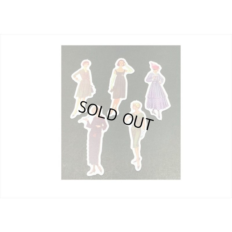 画像6: ファッションモデル＊ブラック＊ダイカット：和紙シール＊40枚♪＊海外製