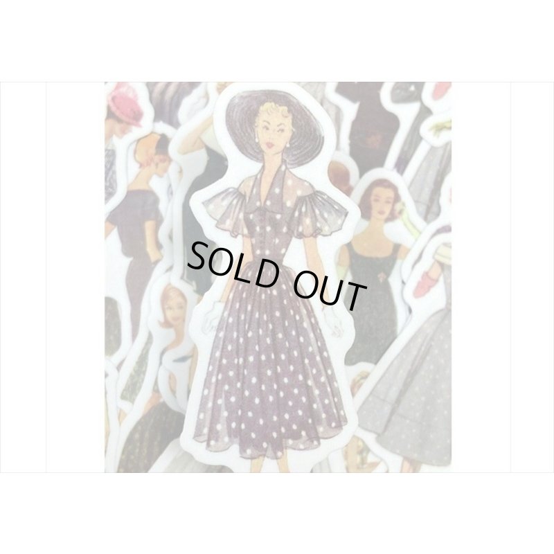 画像5: ファッションモデル＊ブラック＊ダイカット：和紙シール＊40枚♪＊海外製