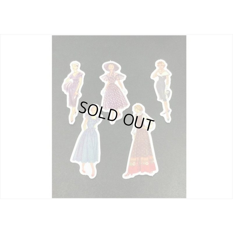 画像8: ファッションモデル＊ブラック＊ダイカット：和紙シール＊40枚♪＊海外製