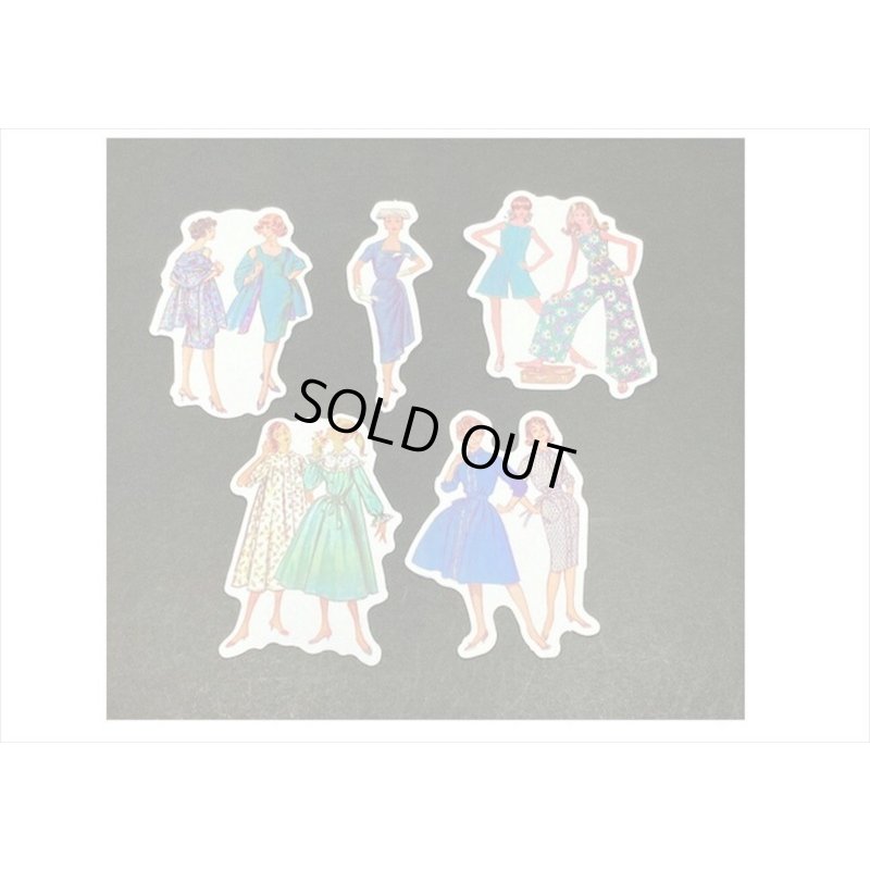 画像6: ファッションモデル＊ブルー＊ダイカット：和紙シール＊40枚♪＊海外製