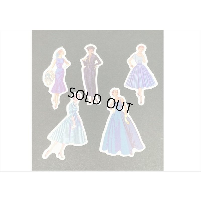 画像7: ファッションモデル＊ブルー＊ダイカット：和紙シール＊40枚♪＊海外製