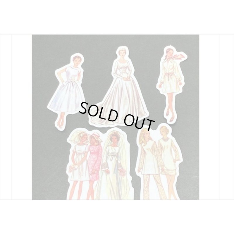 画像6: ファッションモデル＊ホワイト＊ダイカット：和紙シール＊40枚♪＊海外製