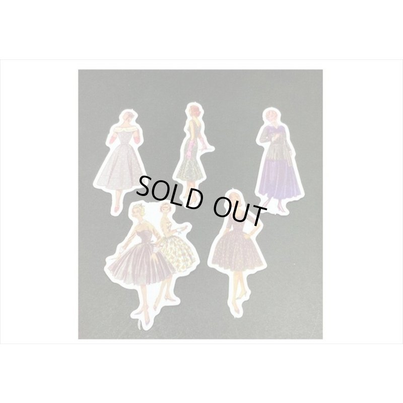 画像7: ファッションモデル＊ブラック＊ダイカット：和紙シール＊40枚♪＊海外製