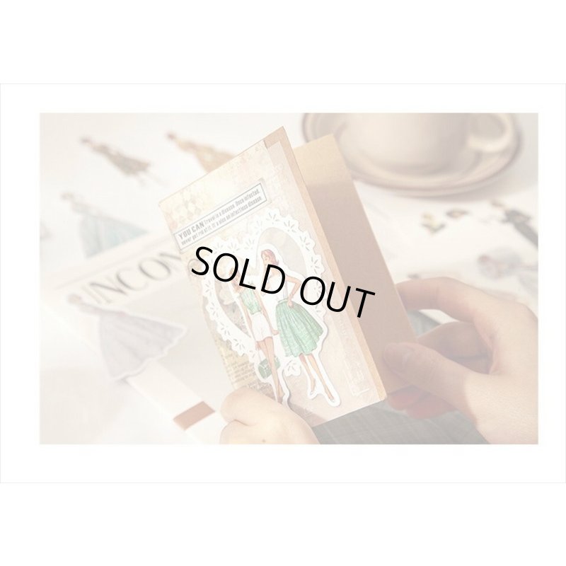 画像19: ファッションモデル＊グリーン＊ダイカット：和紙シール＊40枚♪＊海外製