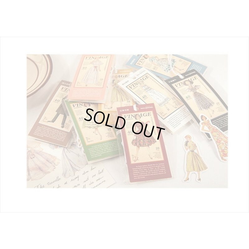 画像16: ファッションモデル＊ブルー＊ダイカット：和紙シール＊40枚♪＊海外製