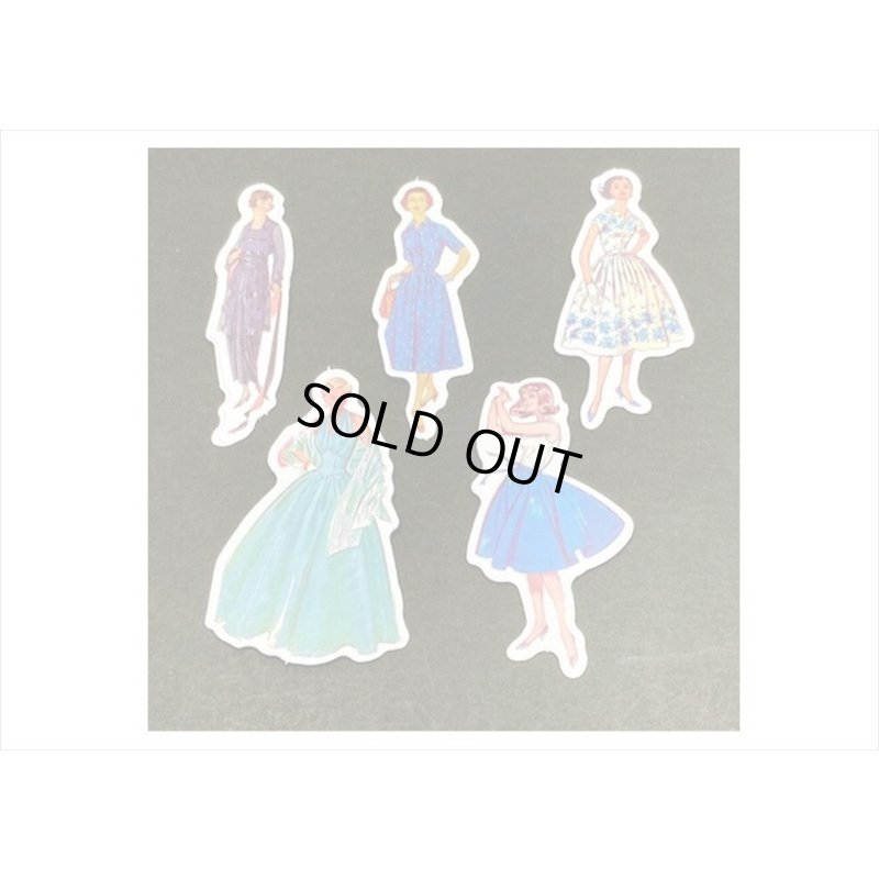 画像9: ファッションモデル＊ブルー＊ダイカット：和紙シール＊40枚♪＊海外製