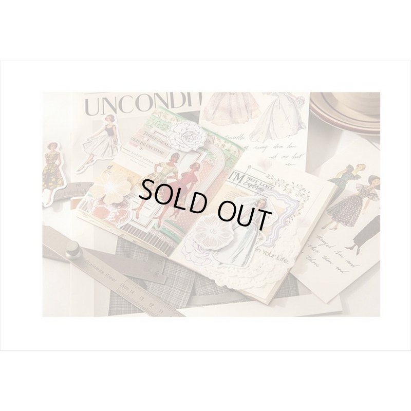 画像15: ファッションモデル＊ブルー＊ダイカット：和紙シール＊40枚♪＊海外製