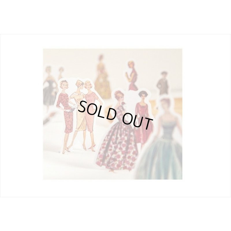 画像11: ファッションモデル＊ホワイト＊ダイカット：和紙シール＊40枚♪＊海外製