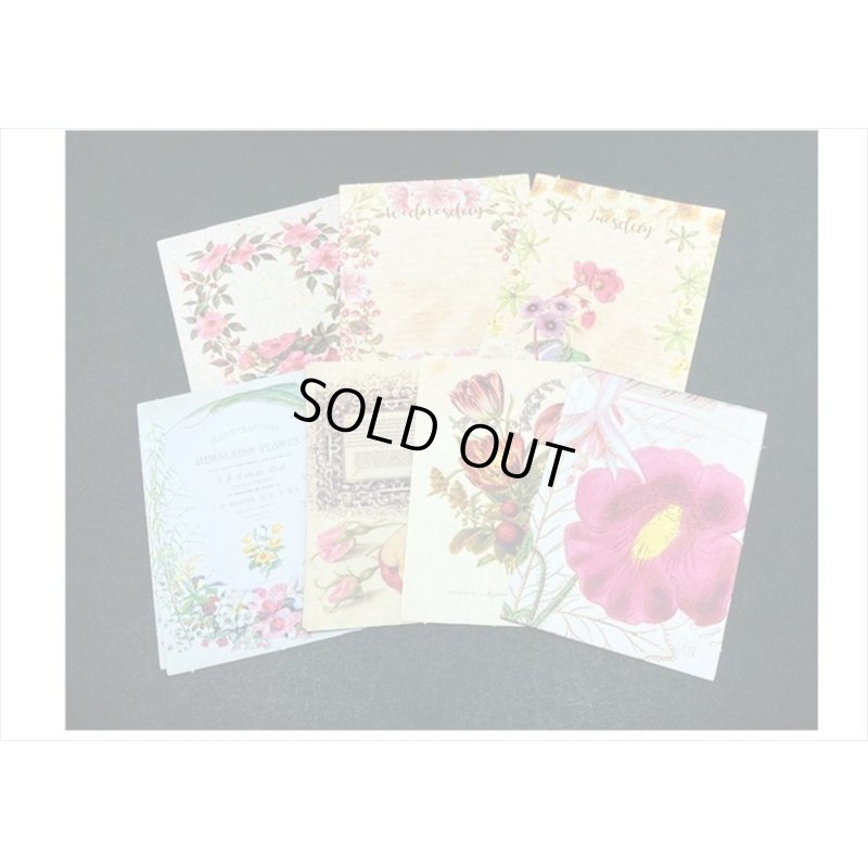 画像10: 花と鳥の素材紙＊200点セット＊ピンク＊和紙シール＊海外製