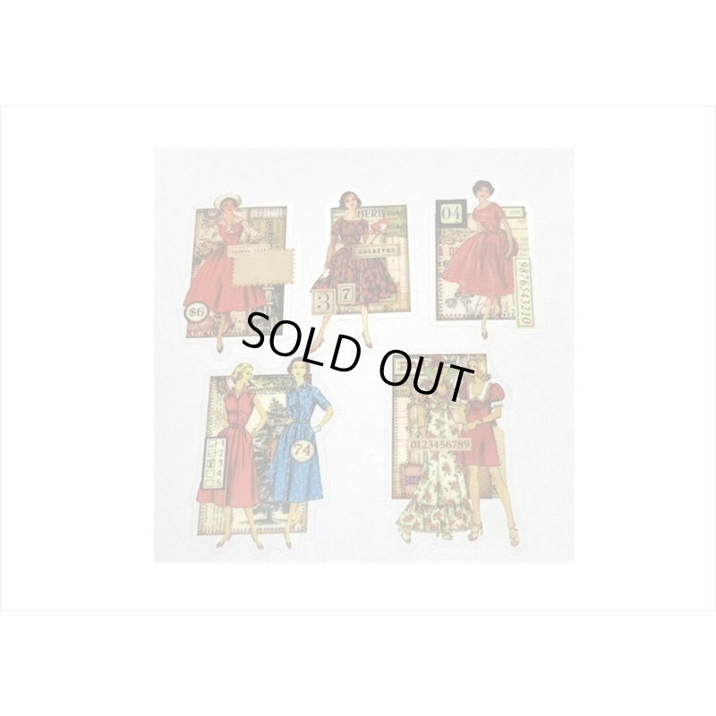 画像7: 防水＊PETシール＊レッド＊ファッションモデル＊30枚♪＊海外製