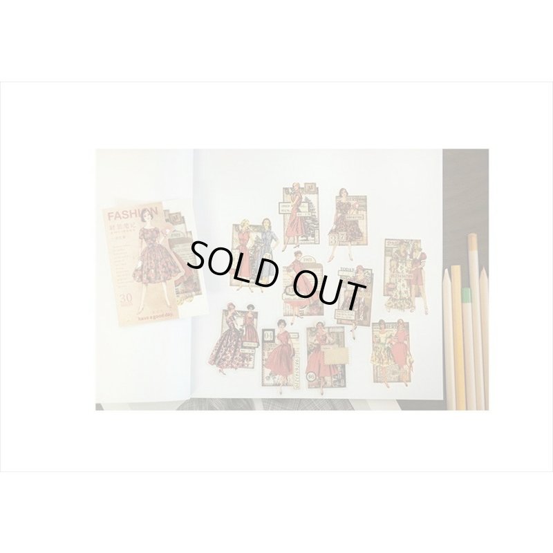 画像9: 防水＊PETシール＊レッド＊ファッションモデル＊30枚♪＊海外製