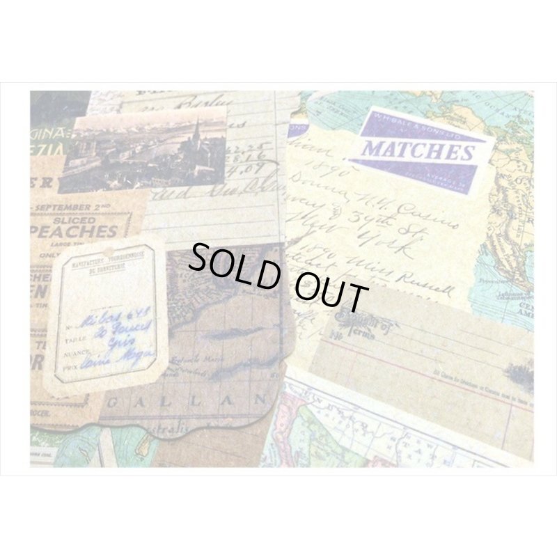 画像4: 3種の素材紙＊世界旅行＊ペーパーとシールのセット＊21点＊海外製