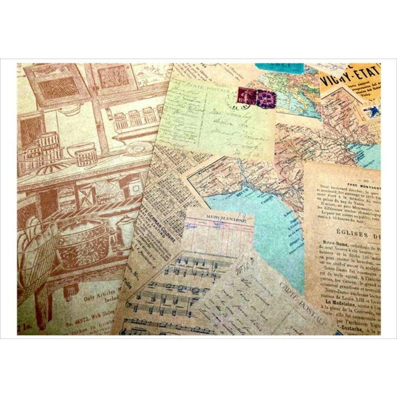 画像5: 復刻版♪クラフト＊柄違い10枚！コラージュペーパー＊オリジナル