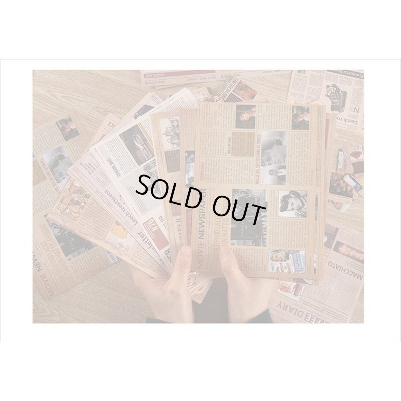 画像10: A5サイズのペーパーセット＊レトロアイテム＊ペーパーとシール＊12枚＊海外製