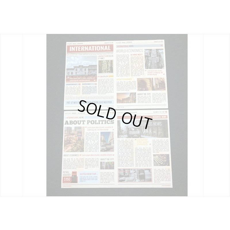 画像5: A5サイズのペーパーセット＊ニュースペーパー＊ペーパーとシール＊12枚＊海外製