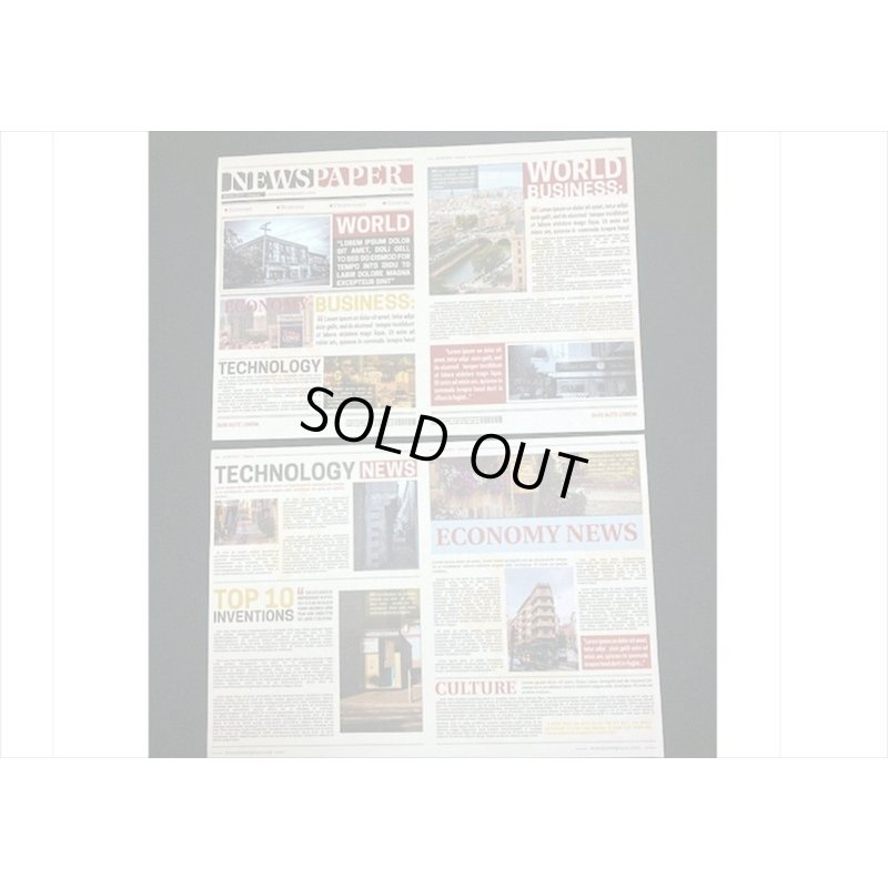 画像4: A5サイズのペーパーセット＊ニュースペーパー＊ペーパーとシール＊12枚＊海外製