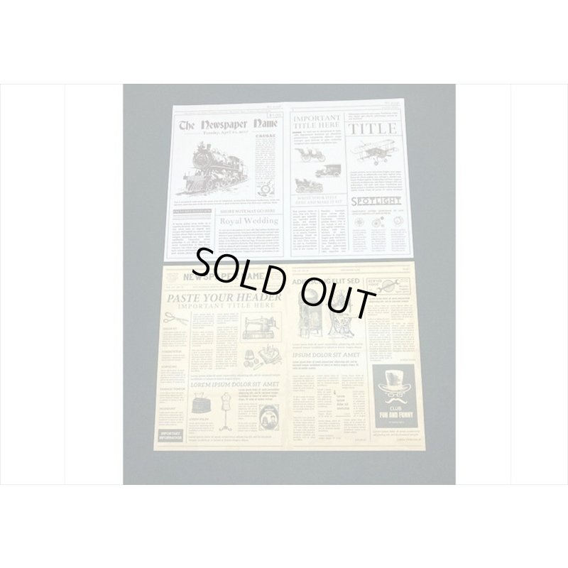 画像3: A5サイズのペーパーセット＊レトロアイテム＊ペーパーとシール＊12枚＊海外製