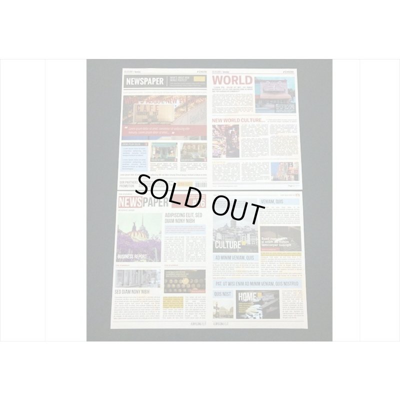 画像6: A5サイズのペーパーセット＊ニュースペーパー＊ペーパーとシール＊12枚＊海外製