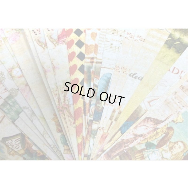 画像5: ちっちゃい洋書みたい♪不思議の国のアリス＊3サイズのシール＊100枚＊和紙シール＊海外製