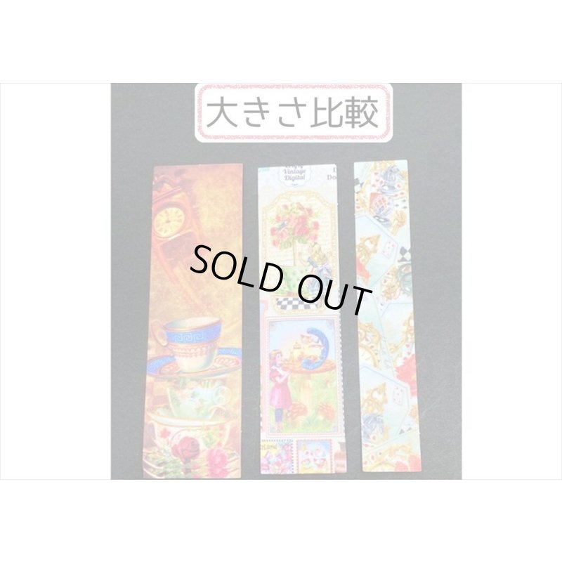 画像7: ちっちゃい洋書みたい♪不思議の国のアリス＊3サイズのシール＊100枚＊和紙シール＊海外製