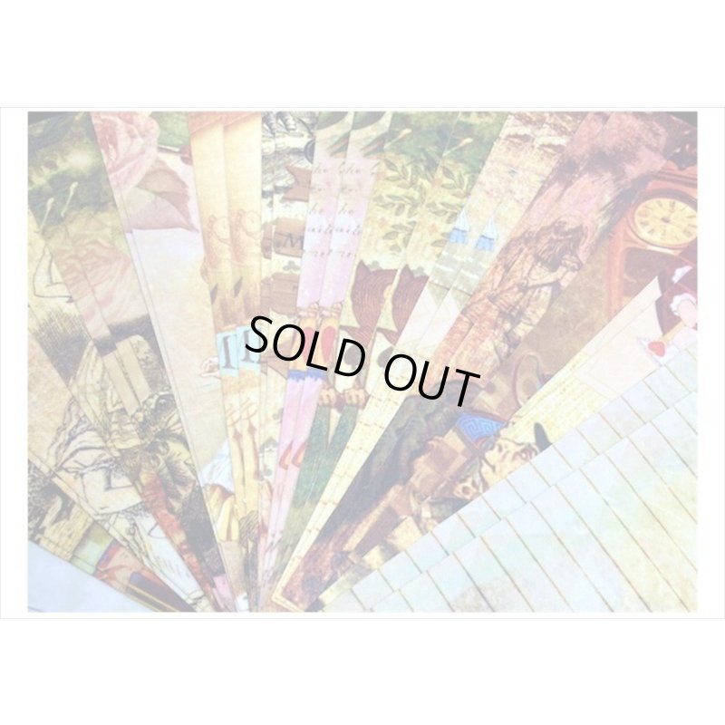 画像3: ちっちゃい洋書みたい♪不思議の国のアリス＊3サイズのシール＊100枚＊和紙シール＊海外製