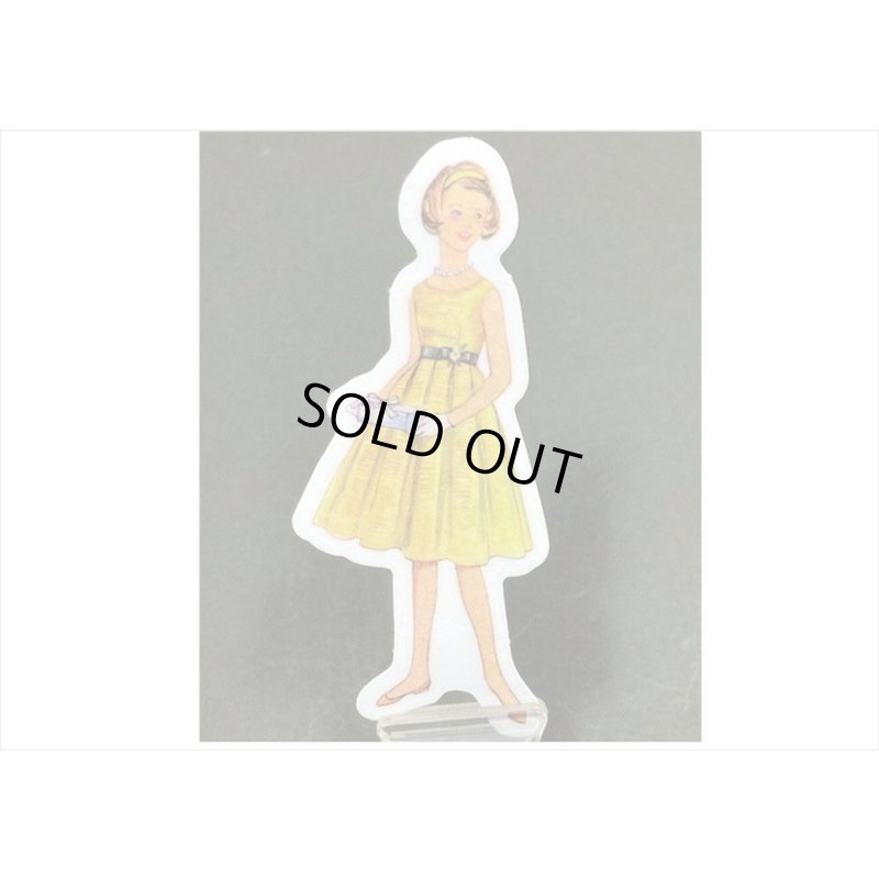画像6: レトロ＊ファッションモデル＊イエロー＊ダイカット：和紙シール＊40枚♪＊海外製
