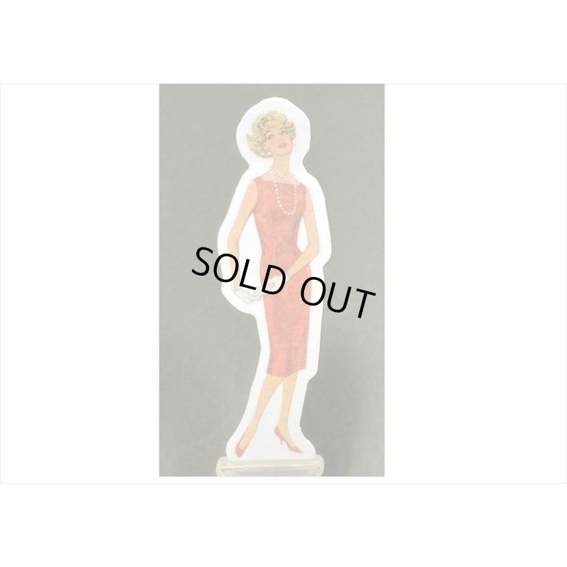 画像7: レトロ＊ファッションモデル＊レッド＊ダイカット：和紙シール＊40枚♪＊海外製