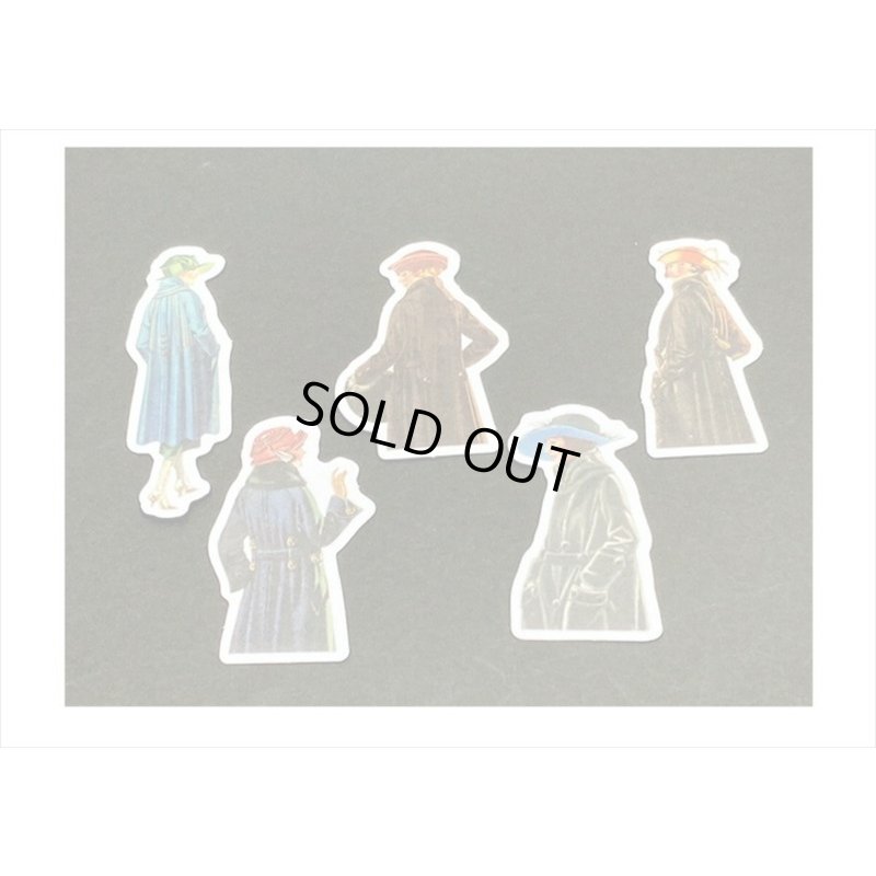 画像8: レトロ＊ファッションモデル＊ブラック ＊ダイカット：和紙シール＊40枚♪＊海外製