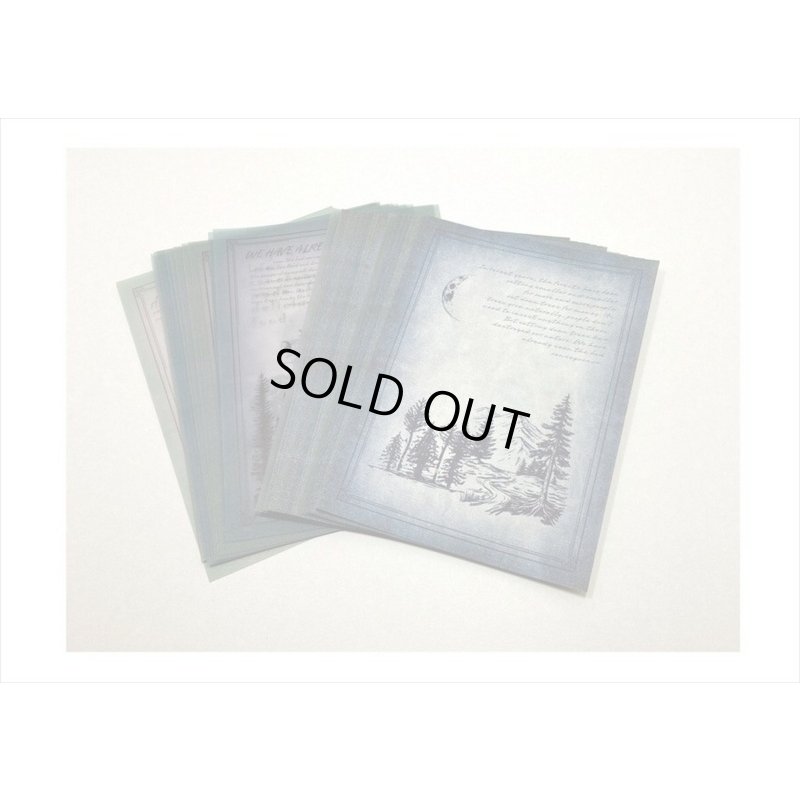 画像8: 2種のアンティークなペーパーセット＊山の月夜＊30枚＊海外製