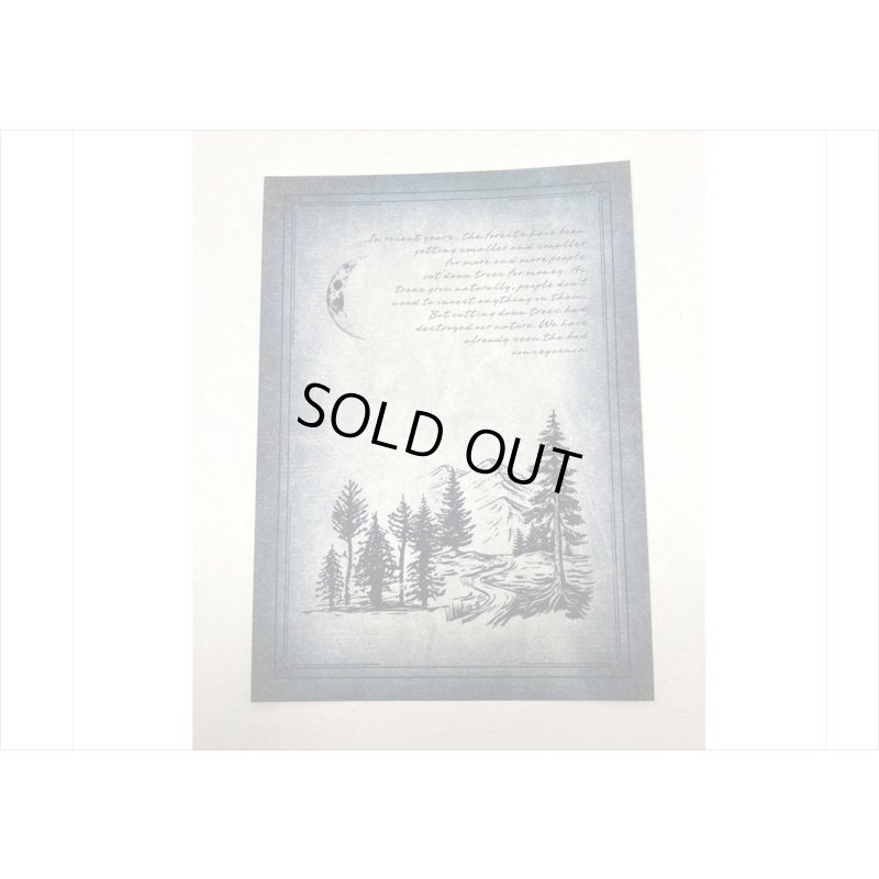 画像5: 2種のアンティークなペーパーセット＊山の月夜＊30枚＊海外製